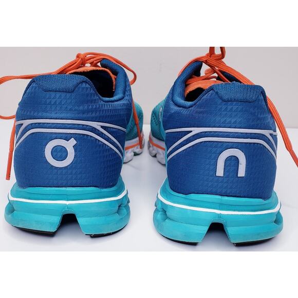 ON CLOUD ON Running Wms. 7 Cloudflow Performance Sneakers Shoes Atlantis/Flame - Picture 9 of 13